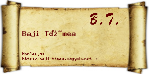 Baji Tímea névjegykártya